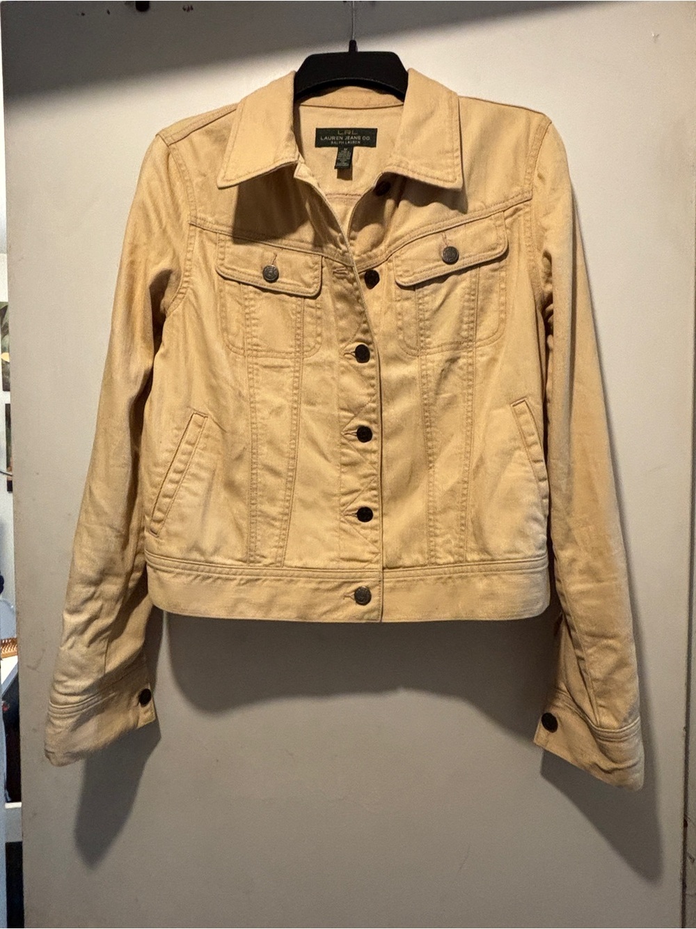 Ralph Lauren Cream Denim Jacket with Button Front